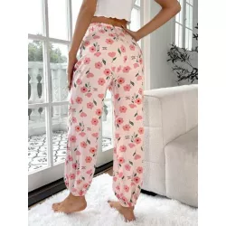 Pantalones de dormir con estampado floral