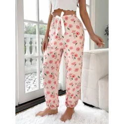 Pantalones de dormir con estampado floral