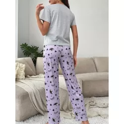 Top para dormir Pestañas & con estampado de letra