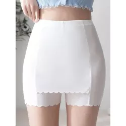 1 pieza de mujeres blanco de talle alto anti-luz de seguridad Ropa interior para Falda & Vestido